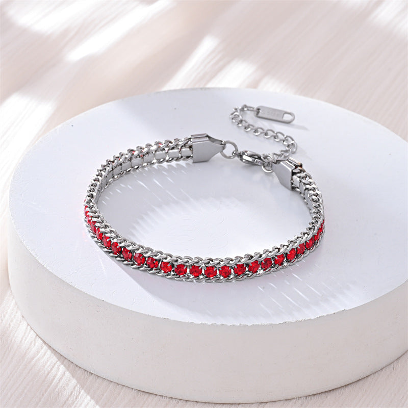 Fashionable Light Luxury Full Diamond Bracelet